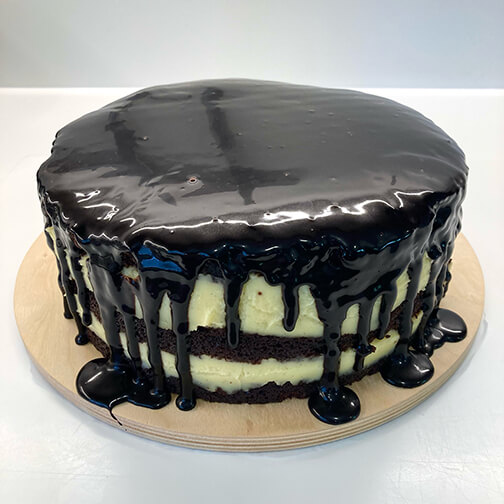 Chocolate Vanilla Custard Cake